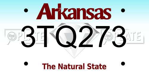 3TQ273 Arkansas License Plate