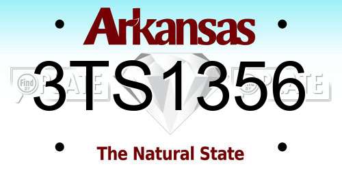 3TS1356 Arkansas License Plate