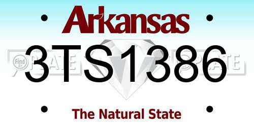 3TS1386 Arkansas License Plate