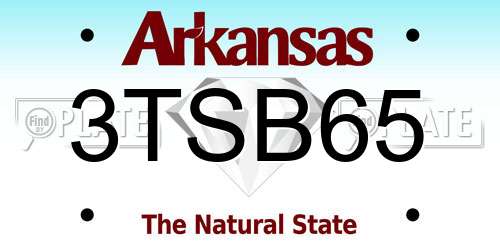 3TSB65 Arkansas License Plate