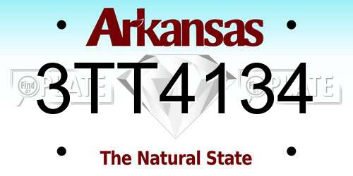 3TT4134 Arkansas License Plate