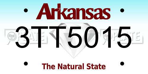 3TT5015 Arkansas License Plate