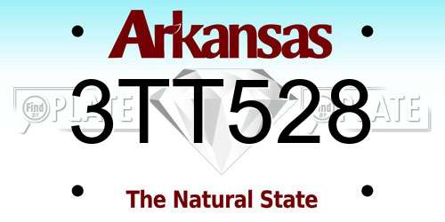 3TT528 Arkansas License Plate