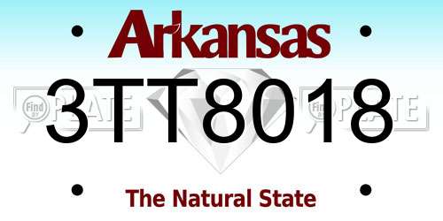 3TT8018 Arkansas License Plate