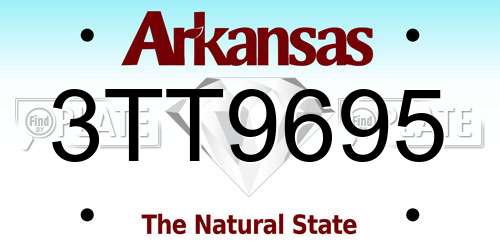 3TT9695 Arkansas License Plate
