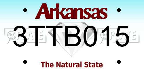 3TTB015 Arkansas License Plate