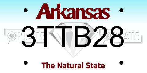 3TTB28 Arkansas License Plate