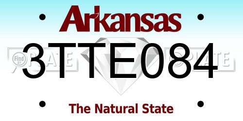 3TTE084 Arkansas License Plate
