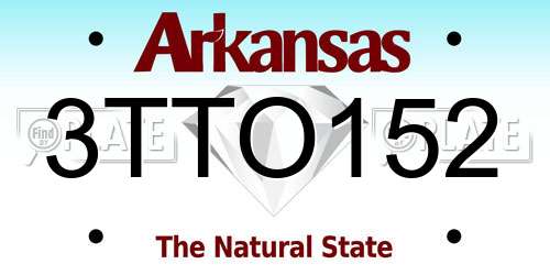 3TTO152 Arkansas License Plate
