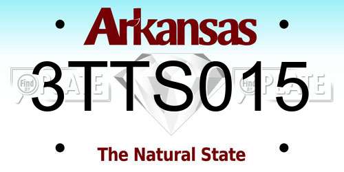 3TTS015 Arkansas License Plate