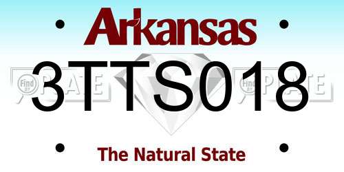 3TTS018 Arkansas License Plate