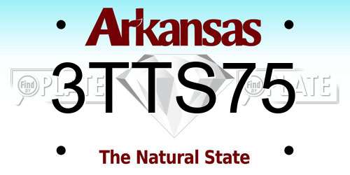 3TTS75 Arkansas License Plate
