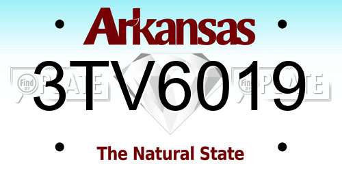3TV6019 Arkansas License Plate