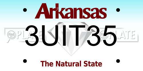 3UIT35 Arkansas License Plate
