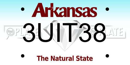 3UIT38 Arkansas License Plate