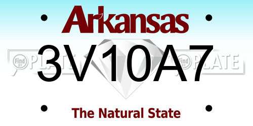 3V10A7 Arkansas License Plate