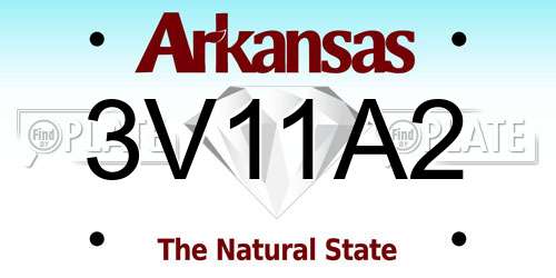 3V11A2 Arkansas License Plate