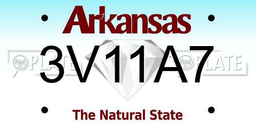 3V11A7 Arkansas License Plate