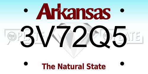 3V72Q5 Arkansas License Plate