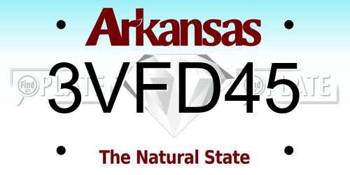 3VFD45 Arkansas License Plate