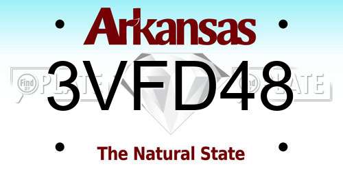 3VFD48 Arkansas License Plate