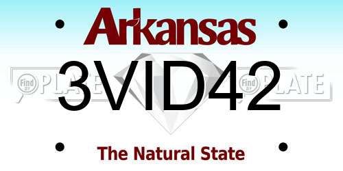 3VID42 Arkansas License Plate