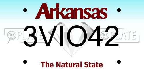 3VIO42 Arkansas License Plate