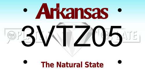 3VTZ05 Arkansas License Plate