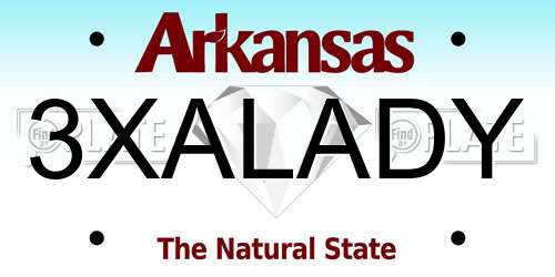 3XALADY Arkansas License Plate