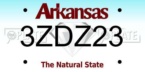3ZDZ23 Arkansas License Plate