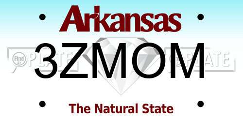 3ZMOM Arkansas License Plate