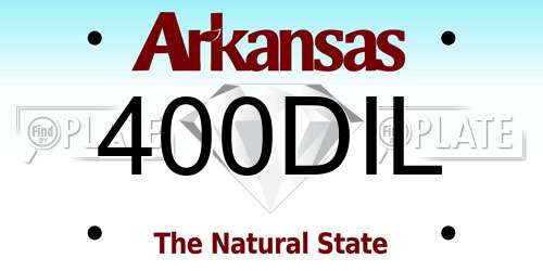 400DIL Arkansas License Plate