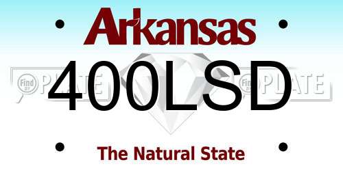 400LSD Arkansas License Plate