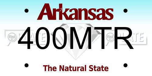 400MTR Arkansas License Plate