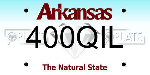 400QIL Arkansas License Plate