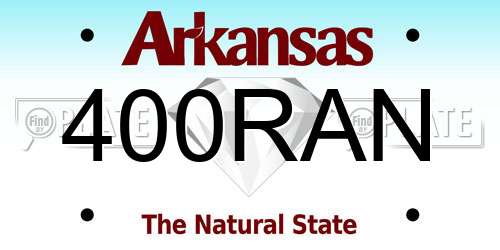 400RAN Arkansas License Plate