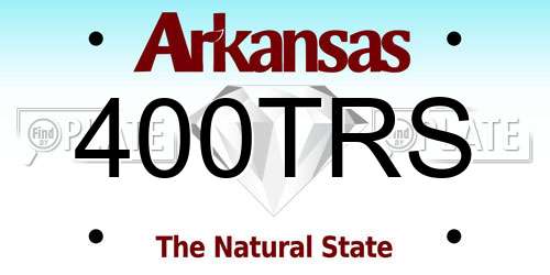 400TRS Arkansas License Plate