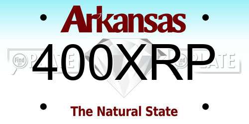 400XRP Arkansas License Plate