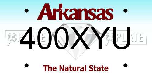 400XYU Arkansas License Plate