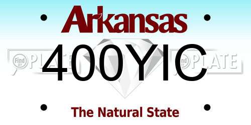 400YIC Arkansas License Plate
