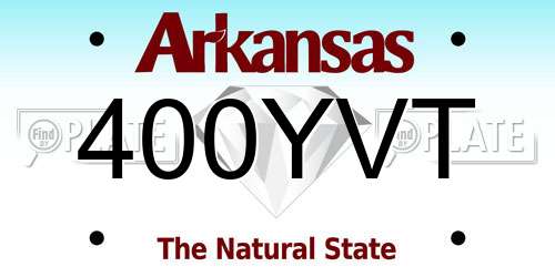 400YVT Arkansas License Plate