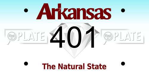 401 Arkansas License Plate