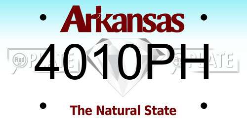 4010PH Arkansas License Plate