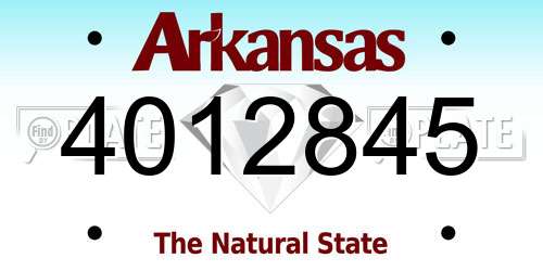 4012845 Arkansas License Plate