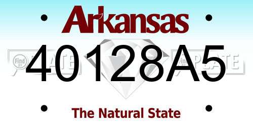 40128A5 Arkansas License Plate