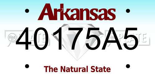 40175A5 Arkansas License Plate