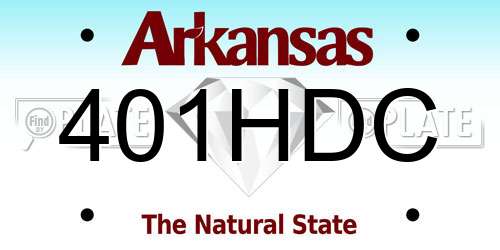 401HDC Arkansas License Plate