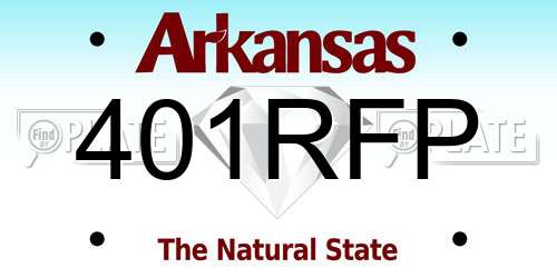 401RFP Arkansas License Plate