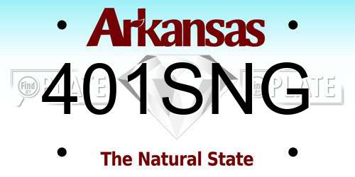 401SNG Arkansas License Plate