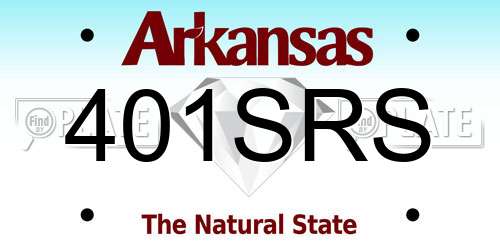 401SRS Arkansas License Plate